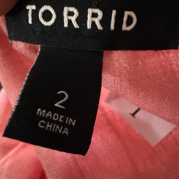 Torrid Waterfall Open Front Draped Cardigan, Pink, Plus Size 2 (18/20) - Picture 6 of 7